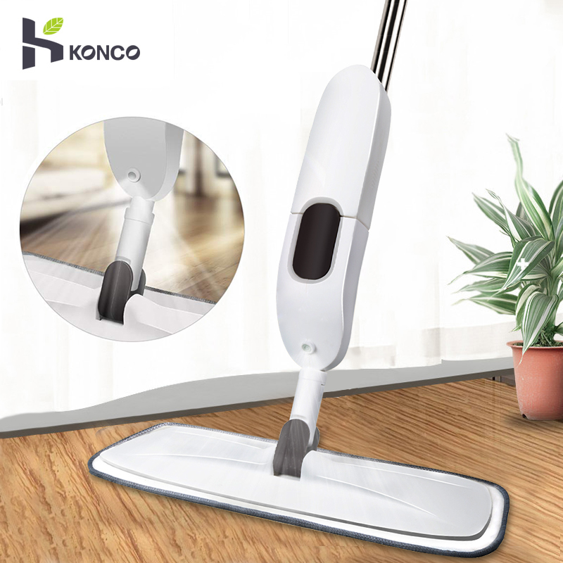 Konco Home Cleaning Mop with Water Spray Microfiber Mop Pads 360 Degree Mop Floor Window Cleaning Tool
