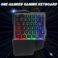 One-handed Gaming Keyboard Ergonomic Universal Wired USB LED Backlight 35 Keys Home Office Mobile Phone Keypad Keyboard