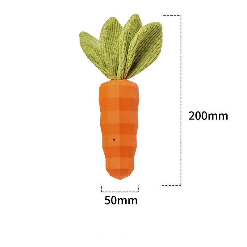 Rubber Carrot Durable Pet Plastic Toy Carrot