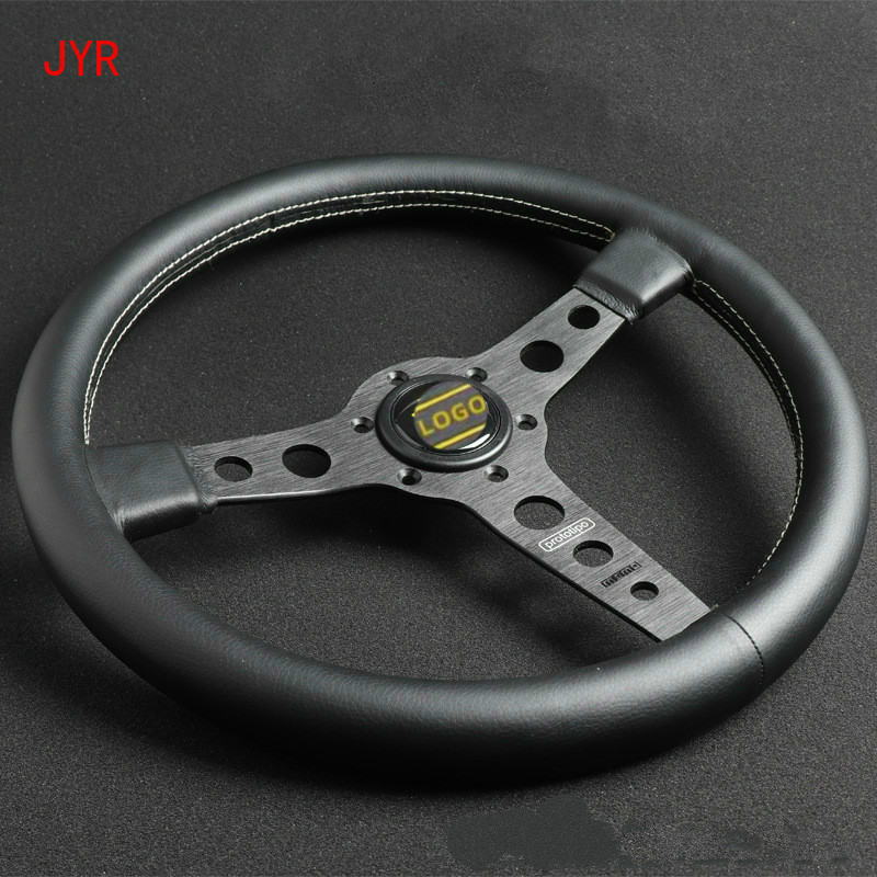 14 Inch Modified Racing Car Mo PU New Leather Universal Steering Wheel