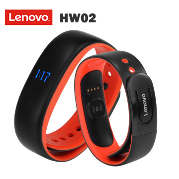 Lenovo Bracelet HW02 intelligent wrist health tracker intelligent Bracelet integrated design uses 0.49 Inch Touch LED screen hea