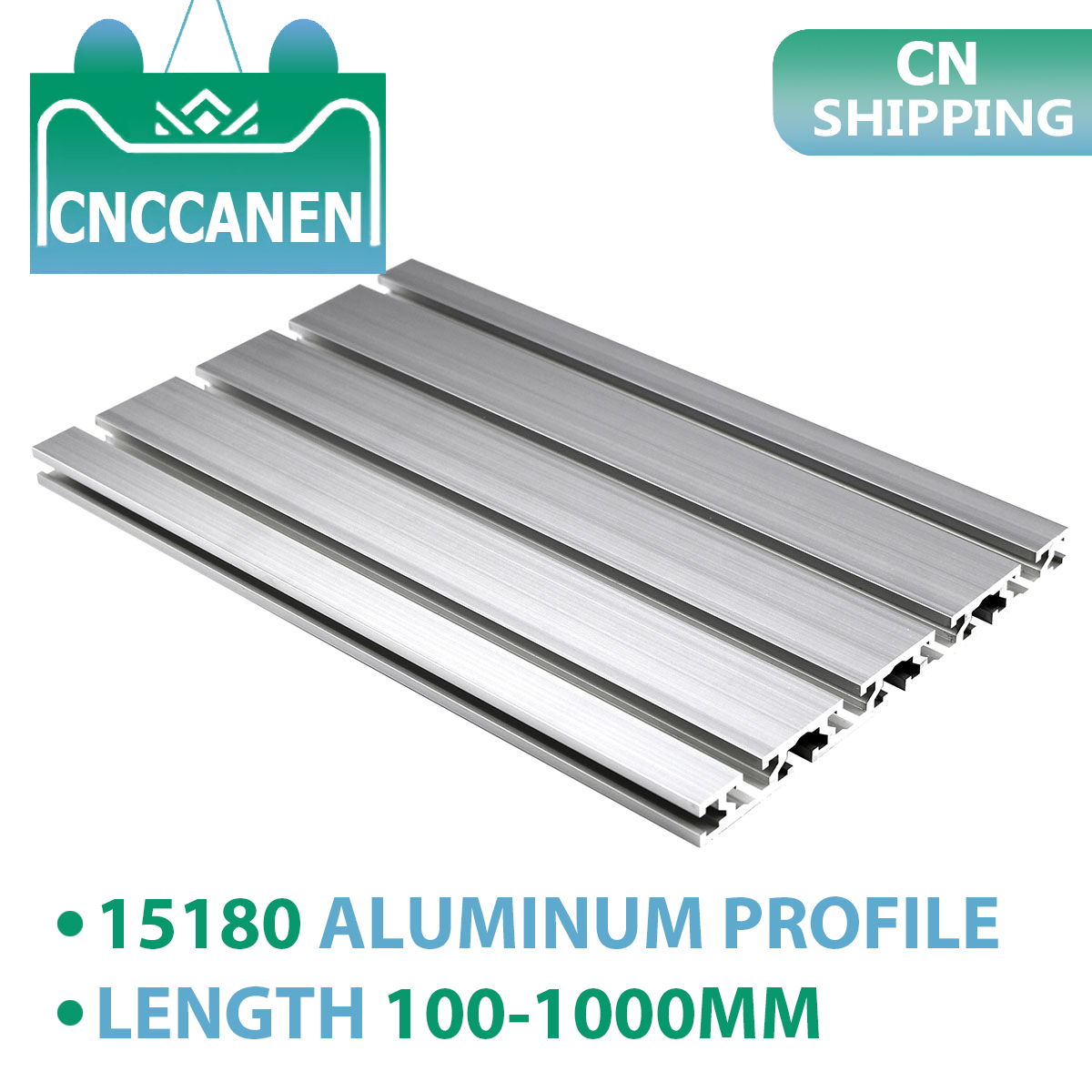 1PC 15180 Aluminum Profile Extrusion 100mm to 1000mm Length CNC Parts Anodized Linear Rail for DIY CNC 3D Printer Workbench