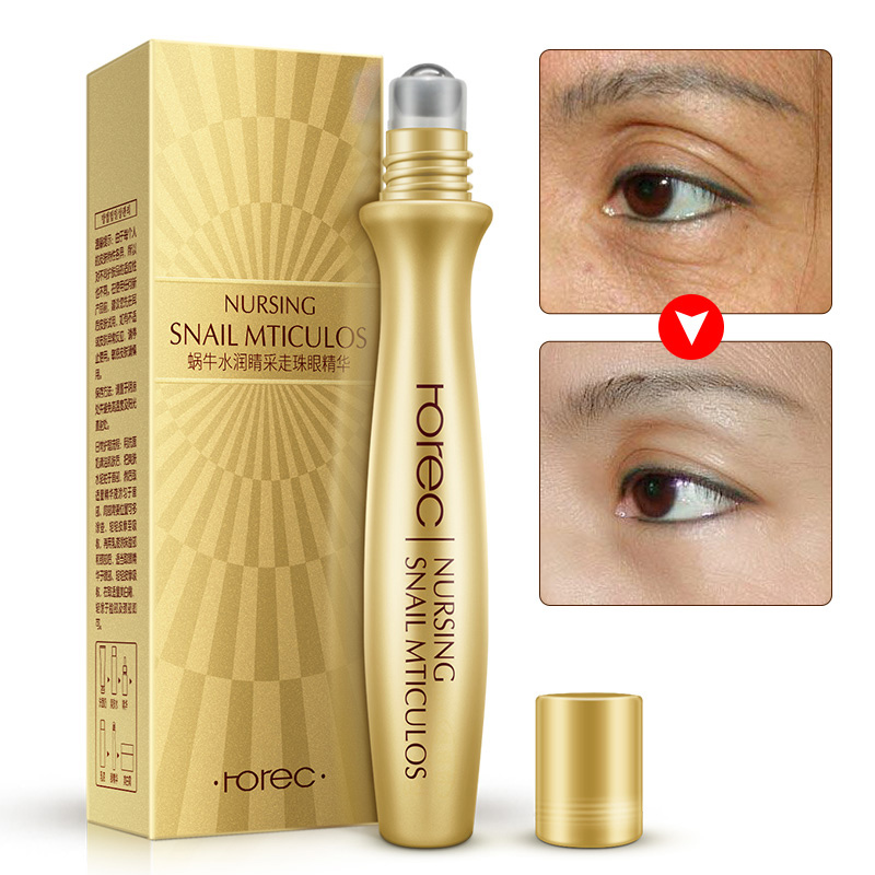 Rorec Snail Essence Eye Serum Remover Dark Circles Eyes Bags Anti Aging Puffiness Anti-wrinkle Moisturizing Eye Cream Eye Care