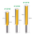 1 pc8mm Shank Extra long 3" Blade 8mm" Cutting Dia. Straight Router Bit Woodworking cutter Tenon Cutter for Woodworking