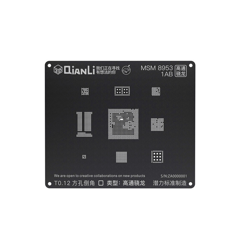 QIANLI iBlack 3D BGA Reballing Stencil for MSM8916/MSM8909/MSM8939 MSM8917 MSM8937 MSM8940 MSM8953 PM8916 PM8917 PM8937 PM8940