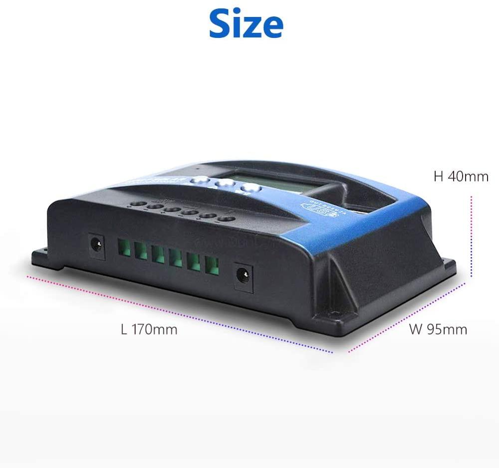 MPPT Solar Charge Controller PWM 100A 60A 50A 40A 30A Solar Power Regulator 12V 24V Auto Dual USB LCD Display Load Discharger