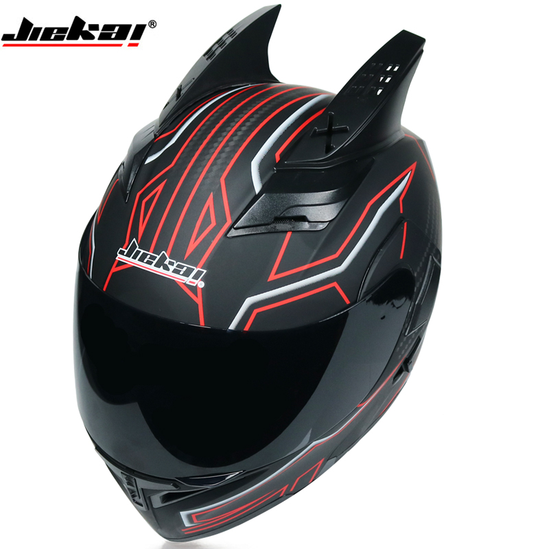 JIEKAI Motorcycle Helmet Men's and Women's Double Lens Open Helmet Half Cover motocross helmet