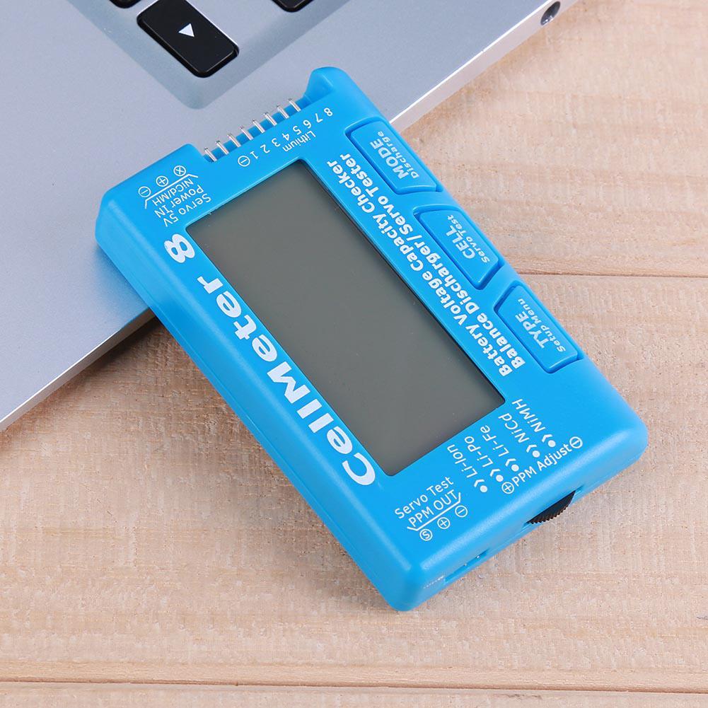 RC CellMeter-8 Digital Battery Capacity Checker LiPo LiFe Li-ion Nicd NiMH Battery Voltage Tester Checking CellMeter 8