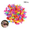 100Pieces Mini Butterfly Hair Clips Grip Claw Barrettes Butterfly Clips Colorful Hairpin Headdress Hair Styling Tool