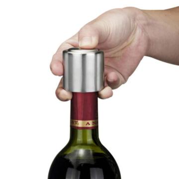 Stainless Steel Wine Bottle Stopper Vacuum Red Wine Cap Sealer Fresh Keeper Bar Tools Bottle Cover Kitchen Accessories Wholesale