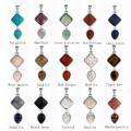 Rhombus Water Drop Pendant Necklace For Women Simple Fashion Teardrop Necklaces Girls Charm Gifts