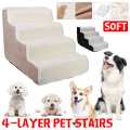 4-Layer Pet Stairs Dog Steps Climbing Ladder Non-Skid No-Assembly Comfortable High Rebound Pet Ramp For Indoor Kids Cat Play