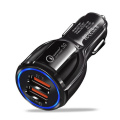 Car Charger Usb Quick Charge 18W 3.0 For Mobile Phone Dual Usb Car Charger Qc 3.0 Fast Charging Adapter Mini Usb Car Charger