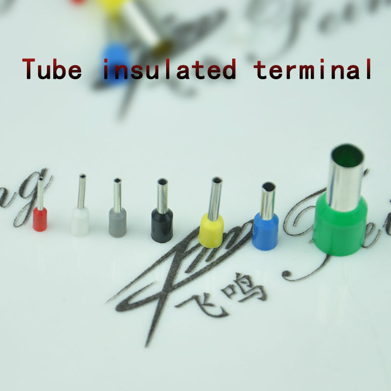 1000 PCS E0508 Tube pre-insulating terminal insulated cable wire connector crimp terminal (type TG-JT) AWG #22 VE0508