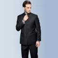 Blazer Black Chinese Stly Suit Mens Stand Collar Suit Leader Clothing Male Embroidery Dragon Totem Suit Tang Suit Two Piece Set