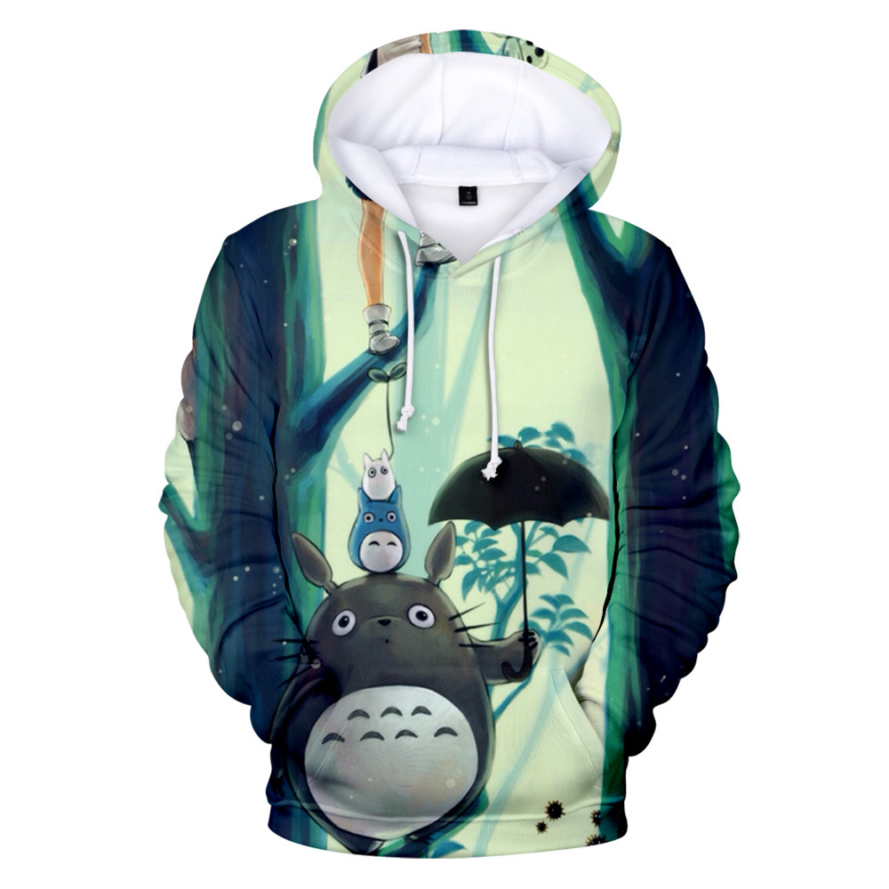 2 To 14 Years Kids Hoodie Anime Spirited Away Totoro 3d Printed Hoodies Sweatshirt Boys Girls Cartoon Jacket Children Clothes