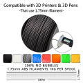 SUNLU ABS 3D Printer Filament abs Filament 1.75 mm 1KG 3D Pen filament Low Odor Dimensional Chemical resistance