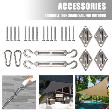 Sun Sail Accessories Hardware KitFixing Sail Canopy Fixings Stainless Steel for Rectangle and Square Sun Shade Sail