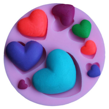 3D Silicone Loving Heart Shaped Baking Mold Fondant Cake Tool Chocolate Candy Cookies Pastry Soap Moulds D036