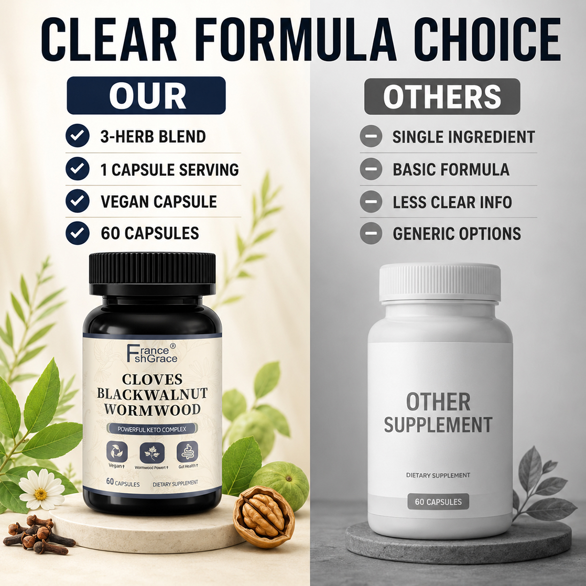 Cloves Black Walnut Wormwood Capsules8