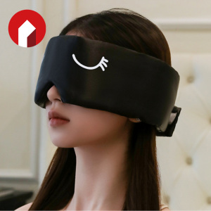 Printed silk-like space capsule eye mask