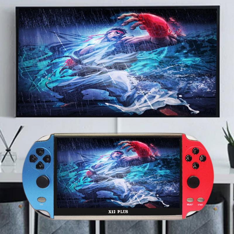 7 Inch Video Game Console Built In 10000 Games 16GB Handheld Double Joystick Game Controller X12 PLUS Retro Game Console TF Card
