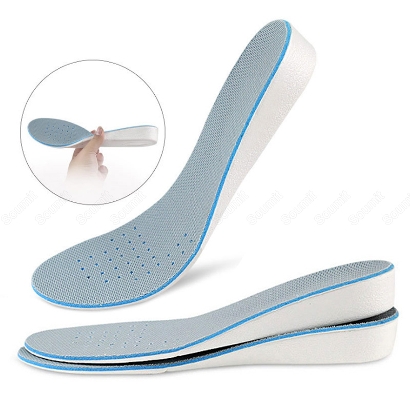 Memory Foam Height Increase Insoles for Women Men Sneakers Invisible Comfortable Inserts Heighten Cushion Taller Sole Shoes Pads