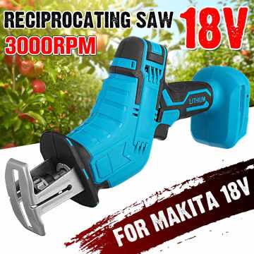 18V Cordless Reciprocating Saw Replacement Electric Saw Portable Metal Wood Cutting Machine Tool for Makita 18V Battery