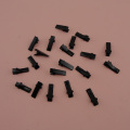 100PCS Black 2.0cm 3/4" mini Rectangle plain Metal Alligator Clips with small teeth for DIY hair jewelry,pet hairclip pins