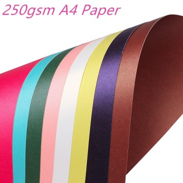 Craft Paper Card Making Cardboard Shining Kraft Paper Thick Paperboard 250gsm Pearl Color Paper DIY Card Iridescent paper