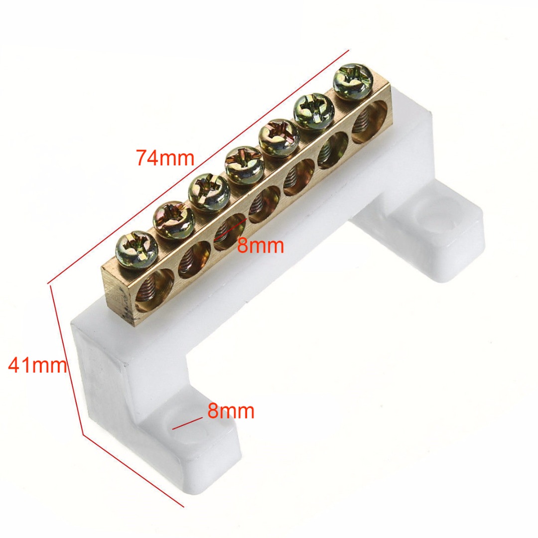 1pc 7 Positions Plastic Barrier Terminal Connector Block Electric Cable Wire Screw Strip Bar For Connecting Mayitr