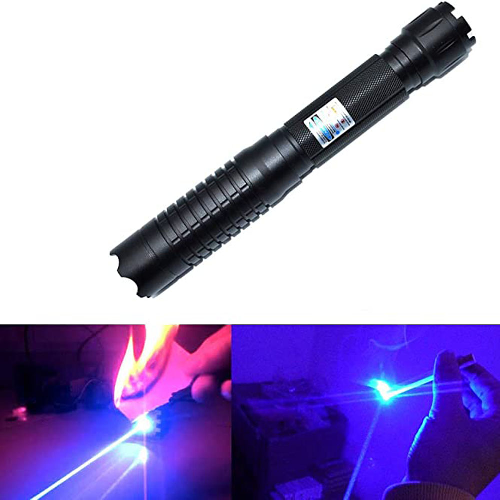 Most Powerful Blue Laser Pointer 450nm Focusable Burning Laser sight Pointers Hunting burn match candle lit cigarette
