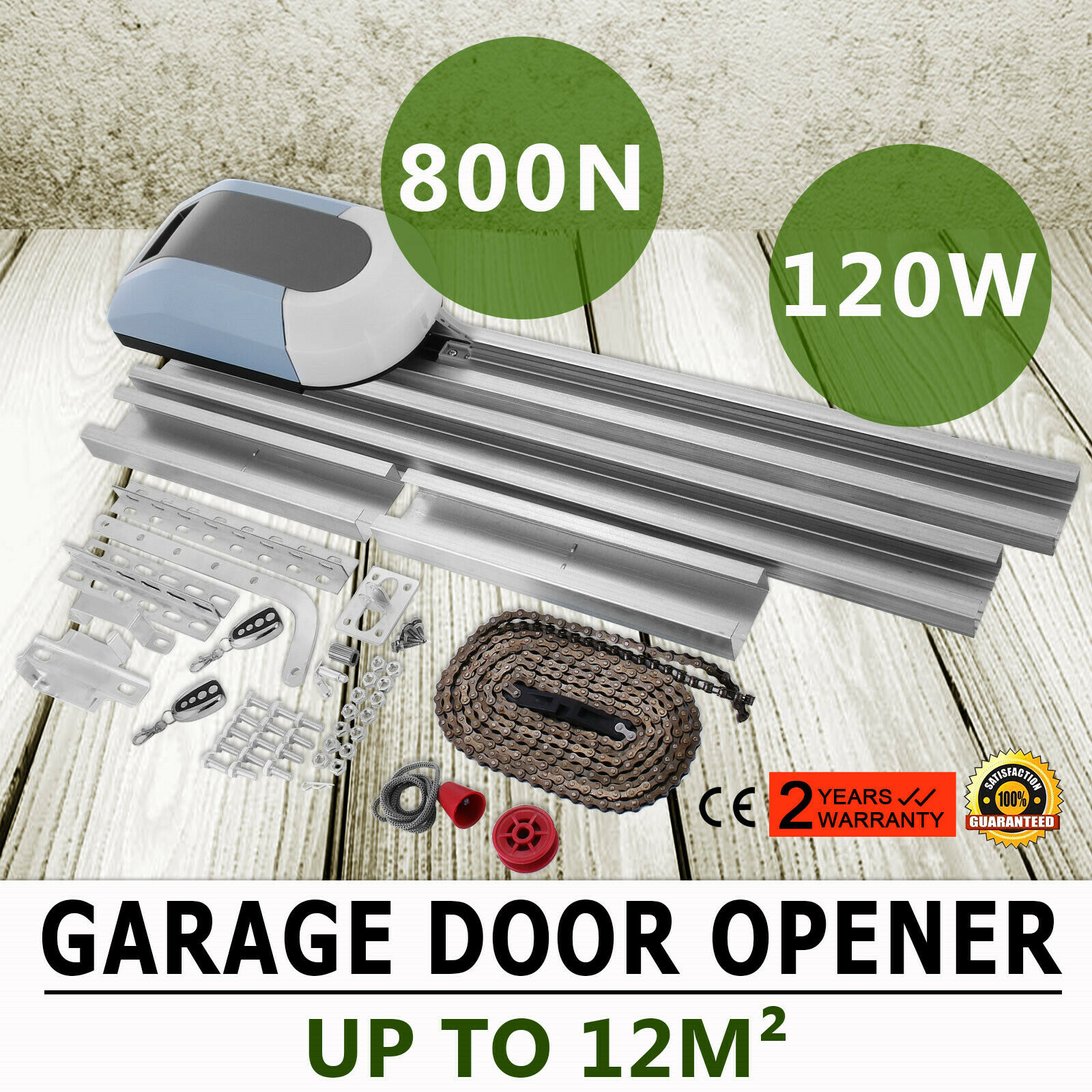 120W Remote Control KITGARN 800N Garage Door Opener Operator Full Kit Electric Automatic Gate Openers Sliding Gates Kit
