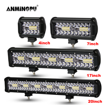 ANMINGPU 4-20inch Combo LED Light Bar Off Road 12V 24V LED Bar Work Light for Car Jeep Truck Suv 4x4 Tractor Boat Atv Headlight