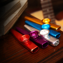 New Simple Design Lightweight Kazoo Aluminum Alloy Metal for Guitar Instrument Music Lovers 12*2.5cm 6 Colors Children Gift