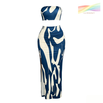 Strapless Long Dress Set