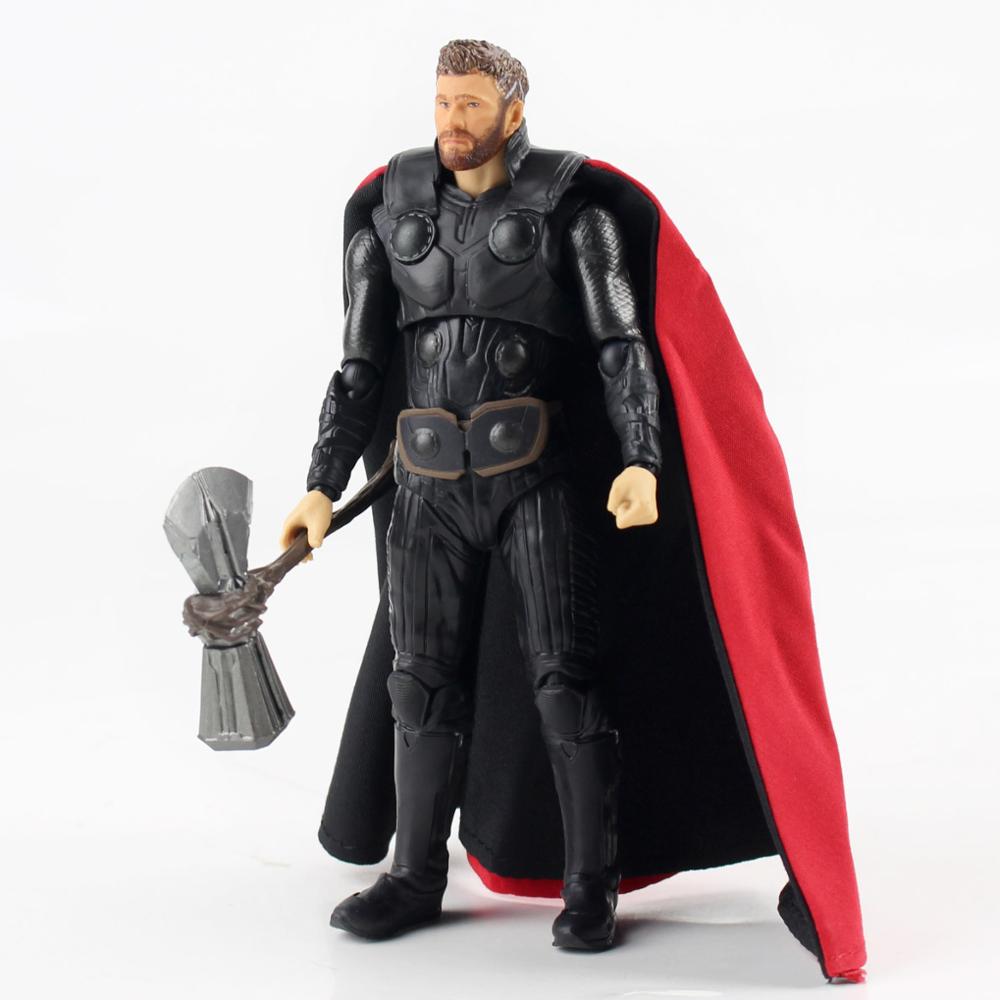 Infinity War Avengers Action Figure Hulk Thor with Hammer Axe Model Toys Birthday Gifts