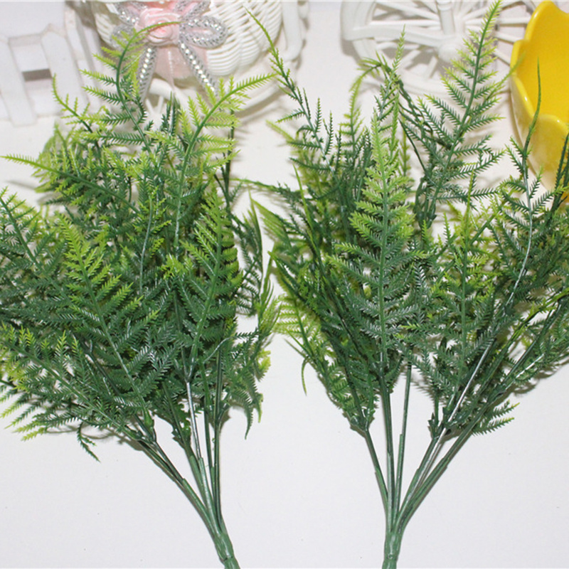 Fake Plants 7 Stems Artificial Asparagus Fern Grass Bushes Flower Home Office Deor Decorative Plant Plastic Green Plants