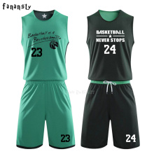 DIY Men Reversible Basketball Uniforms kid kits Sports clothes Double-side basketball jerseys kids Customized Training suits