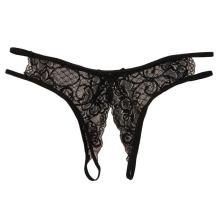 Sexy Crotchless Bowknot Lingerie Women Lace Open Crotch G String Thongs Briefs Ladies Transparent Sex Pantie Erotic Underwear