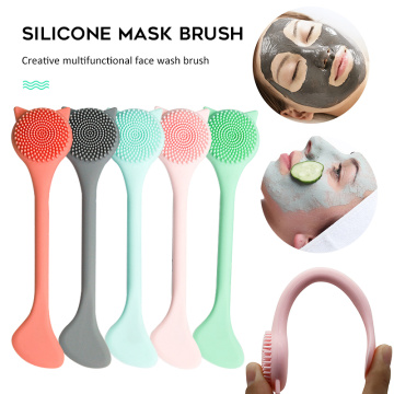 1PC Facial Cleansing Brush Silicone Face Body Mask Exfoliating Handheld Brush Blackhead Removal Nose Skin Care Massager Tools