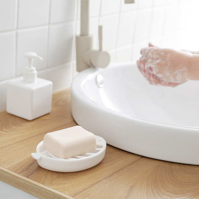 Fish-shaped Double-layer Plastic Bathroom Soap Tray Drain Soap Dish