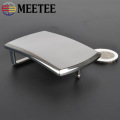 Meetee 40MM Pure Stainless Steel Smooth Belt Buckles Canvas Belts for Men Leisure DIY Leather Craft Jeans Accessories AP365