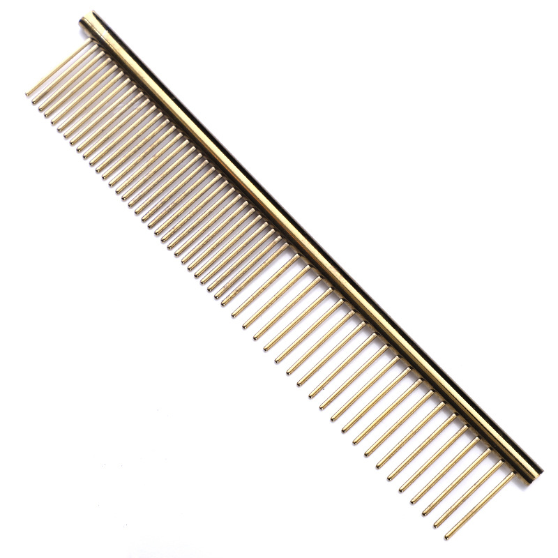 Professional Anti-Corrosion Grooming Comb For Dogs Cats Colorful Paint Tapered Stainless Steel Pins Pet Grooming Supplies