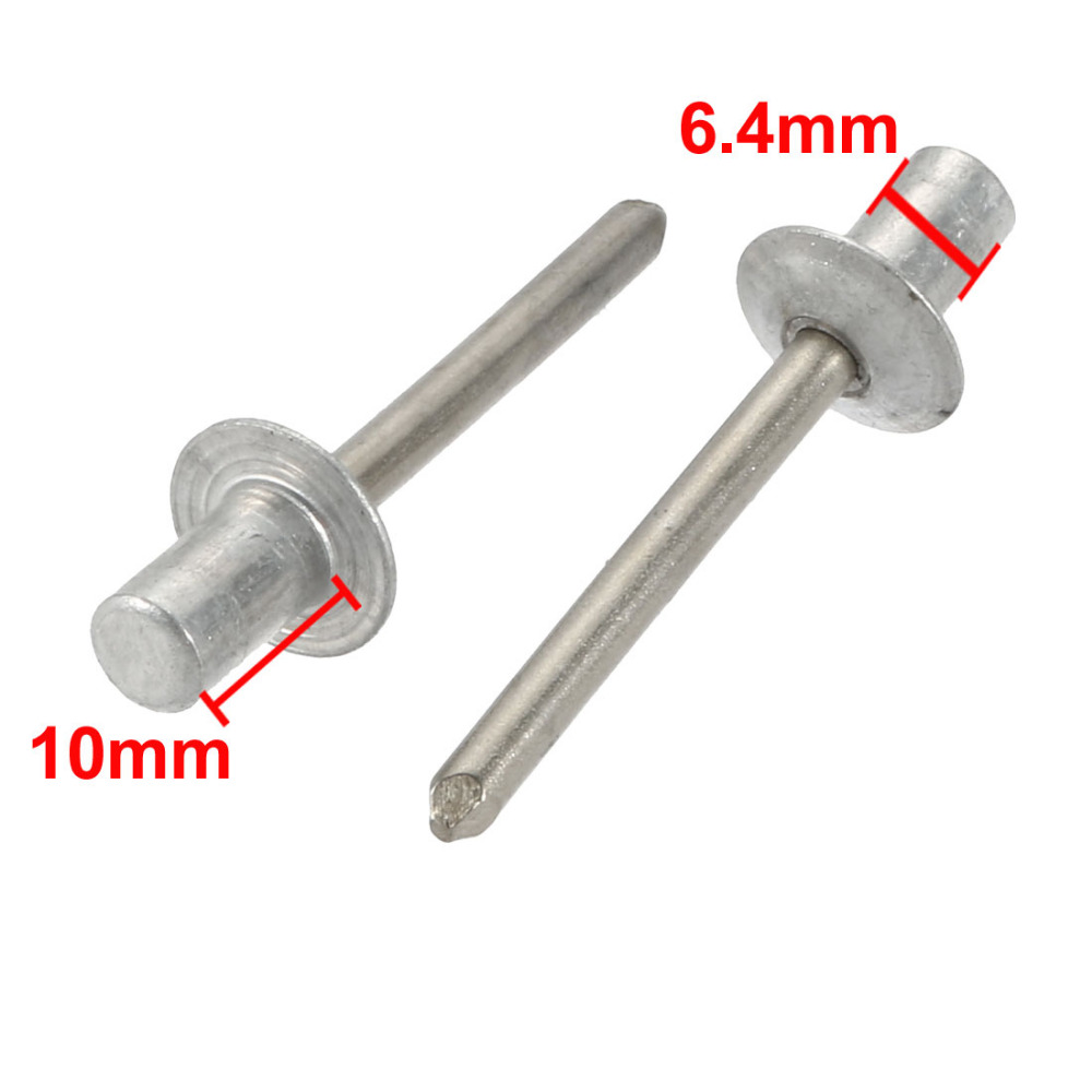 UXCELL 40pcs 6.4mmx10/13/16mm Rivets Aluminum Round Dome Head Closed End Blind Rivet Fasteners For Machinery Electric Equipment