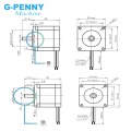 Stepper motor 57x56 D=8mm NEMA23 4 wires 3A 1.26N.m stepping motor 180Oz-in NEMA 23 for CNC engraving milling machine 3D printer