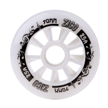 Outdoor PU Roller Inline Skates Wheel Replacement Racing Wheels Durable High Elastic Scooter Parts Accessories 90mm White