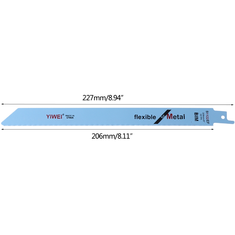 5 Pcs 227mm 9\" BIM S1122EF Reciprocating Saw Blade For Cutting Wood And Metal