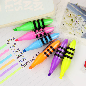 6PCS/Pack Cute Bee Mini Highlighter Pen 6 Colors Highlighters School Stationery Supplies