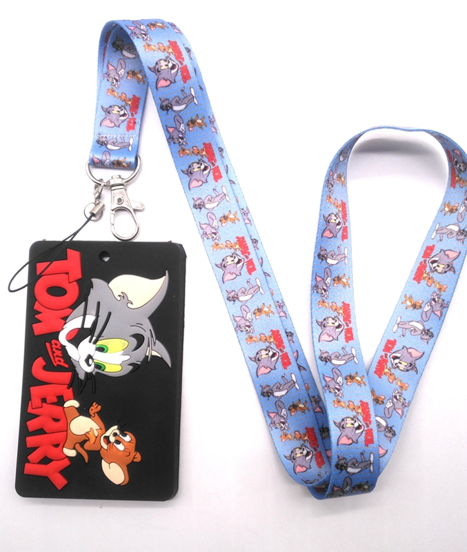 New cartoon 1 PCS cat mouse Neck Strap Lanyards Badge Holder Rope DIY Key Chain Accessories